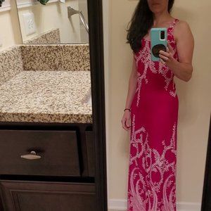 Red Peach Couture Maxi dress
